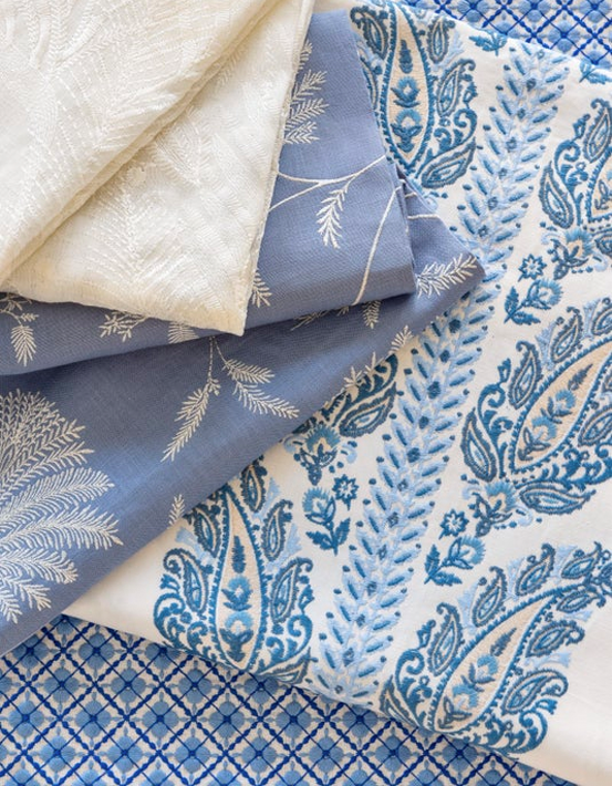 Brunschwig & Fils New Athos Spring/Aqua Fabric